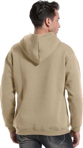 PEHMEA Men's Winter Warm Fleece Hoodie Pullover Long Sleeve Sherpa Lined Hooded Sweatshirt with Pocket in Saudi Arabia