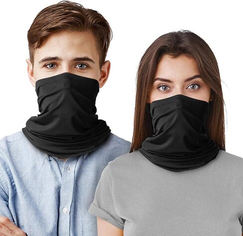 كيرل وشاح لتغطية الرقبة والوجه للرجال والنساء، جيد التهوية ومقاوم للشمس والرياح لصيد الاسماك والمشي لمسافات طويلة وركوب الدراجات - قطعتين in Kuwait