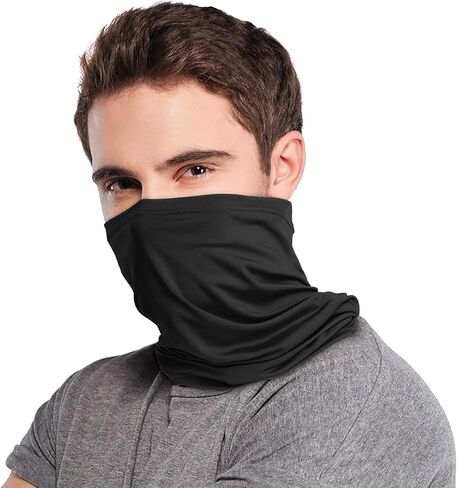 كيرل وشاح لتغطية الرقبة والوجه للرجال والنساء، جيد التهوية ومقاوم للشمس والرياح لصيد الاسماك والمشي لمسافات طويلة وركوب الدراجات - قطعتين in Kuwait