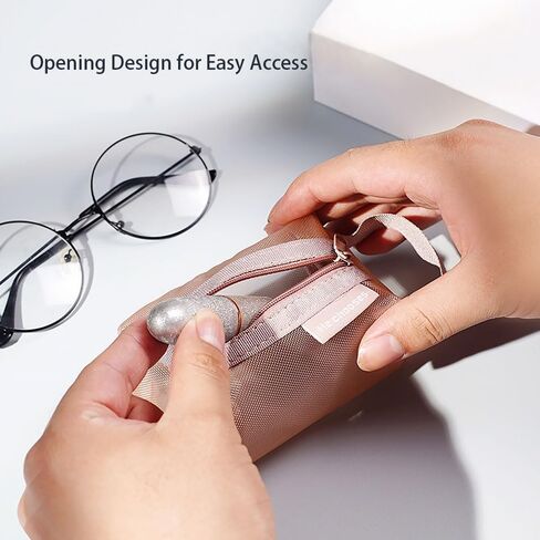 حقيبة تخزين شبكية مربعة الشكل 3 قطع من Finyoffiy، حقيبة مستحضرات تجميل شبكية بسحاب، محفظة صغيرة شبكية للعملات المعدنية أثناء السفر (3 قطع) in Saudi Arabia