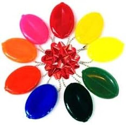 6 Oval Squeeze Coin Holders | Change Purse Made in the USA | For Men and Women by NPGD (Mixed) in Saudi Arabia