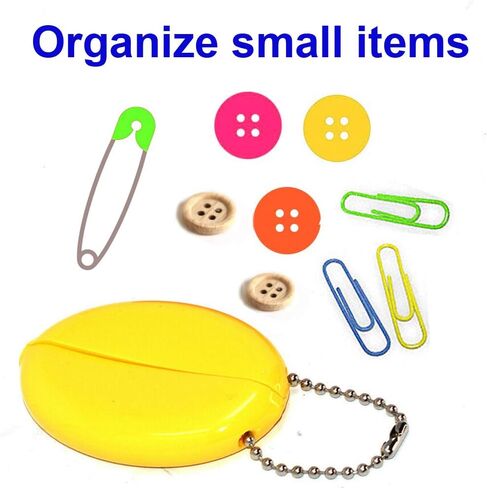 6 Oval Squeeze Coin Holders | Change Purse Made in the USA | For Men and Women by NPGD (Mixed) in Saudi Arabia
