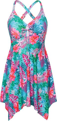 ملابس سباحة تانكيني من قطعتين من هانا نيكول للنساء، فستان سباحة بمقاس كبير مع شورت للأولاد in Kuwait