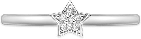 0.03 Carat Natural Diamond Star Toe Ring for Women in 925 Sterling Silver (H-I, I2-I3, 0.03 cttw) Hypoallergenic One Size Adjustable Open Toe Ring by Lavari Jewelers in Saudi Arabia