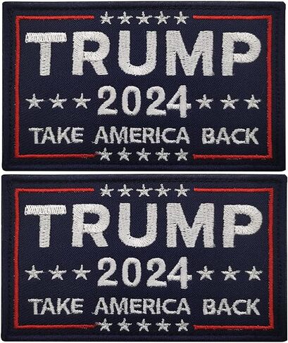 Taifeng 2 PC Trump Flag 2024 Patch Take America Back Flags Patches Save America Again Flag Patch for Backpack Hat (Blue-b) V01148 3.5*2*0.45 بوصة in Kuwait