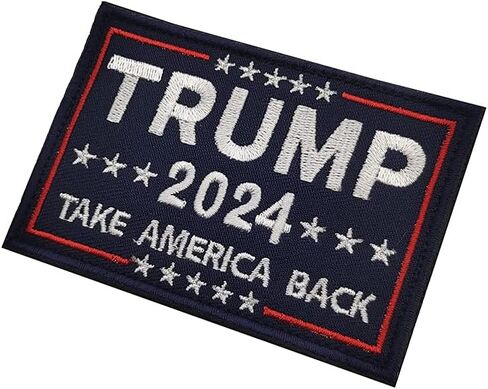 Taifeng 2 PC Trump Flag 2024 Patch Take America Back Flags Patches Save America Again Flag Patch for Backpack Hat (Blue-b) V01148 3.5*2*0.45 بوصة in Kuwait