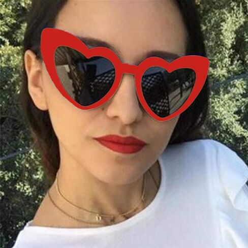 GEMILY Heart Sunglasses Fashion Red Love Party Valentine's Day.Glasses Novelty Summer Outdoor Eyewear Rave Accessory for Women and Girls in Saudi Arabia