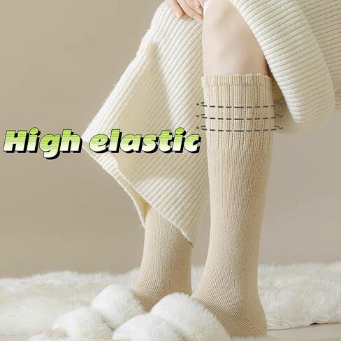 OLBUPS 3 أزواج من جوارب الكشمير، جوارب صوفية شتوية للسيدات، جوارب سميكة دافئة للخريف والشتاء سميكة للغاية in Saudi Arabia