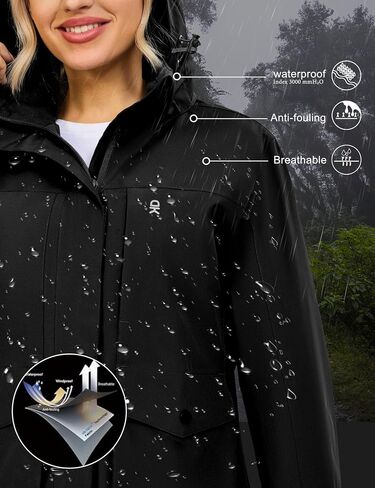 Little Donkey Andy Women's Softshell Jacket Lightweight Windbreaker Jacket with Hood Waterproof Outdoor Camping Hiking in Saudi Arabia