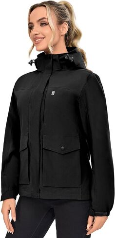 Little Donkey Andy Women's Softshell Jacket Lightweight Windbreaker Jacket with Hood Waterproof Outdoor Camping Hiking in Saudi Arabia
