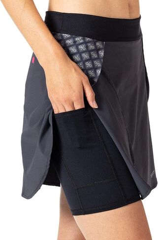 Terry Vista Skort, Women's Cycling Skirt with Attached Internal Padded Liner Short, 16.5 Inch Inseam in Saudi Arabia