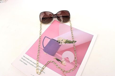 Pangogogo Crystal Pearls Gemstones Anti-slip Eyeglasses Chain Mouthpiece Face 5 Pieces in Kuwait
