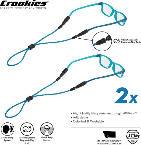 Croakies Kids Terra System Adjustable Eyewear Retainer (Two-Pack) in Kuwait
