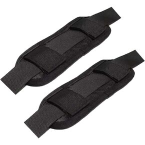 وسادة حزام كتف قابلة للفصل لشنطة الظهر والكاميرا واللابتوب والماسنجر والجيتار (عبوة من قطعتين)، اسود × 2، M, أسود × 2, Medium in Kuwait