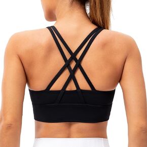 حمالة صدر رياضية Lavento Strappy للنساء مبطنة ذات خط طويل ودعم متوسط ​​لتدريبات اليوجا in Kuwait