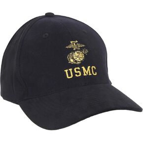 قبعة مزينة من روثكو USMC G&A، أسود/ذهبي