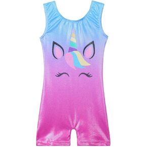 XFGIRLS Gymnastics Leotards for Girls Sparkle One-piece Activewear Ballet Dance Athletic Leotards