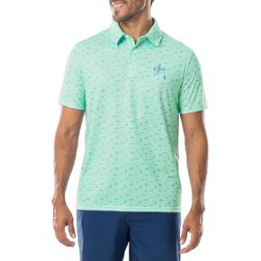Guy Harvey Men’s Performance Recycled Polyester Short Sleeve Polo Shirt