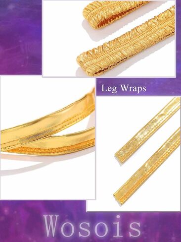 Wosois مثير الساق يلتف لامعة القوطية ضمادة الرباط حزام مهرجان الهذيان الرقص حزب زي للنساء والفتيات in Kuwait