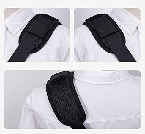 وسادة حزام كتف قابلة للفصل لشنطة الظهر والكاميرا واللابتوب والماسنجر والجيتار (عبوة من قطعتين)، اسود × 2، M, أسود × 2, Medium in Kuwait