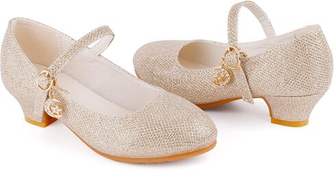 حذاء ماري جين للفتيات من MEJORMEN بكعب منخفض للحفلات وحفلات زفاف الأميرة بخطاف وحلقة قابلة للتعديل للفتيات - الأطفال الصغار/الأطفال الكبار in Kuwait