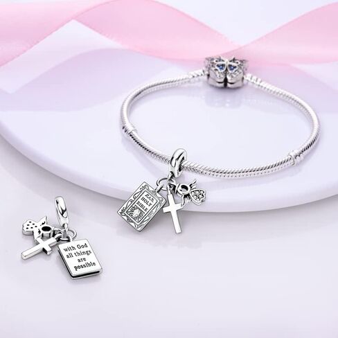 CYCUFF 925 Sterling Silver Charms Suitable for Charm Necklaces, Bracelet Pendants Beads Jewellery Gift for Women Girls in Kuwait