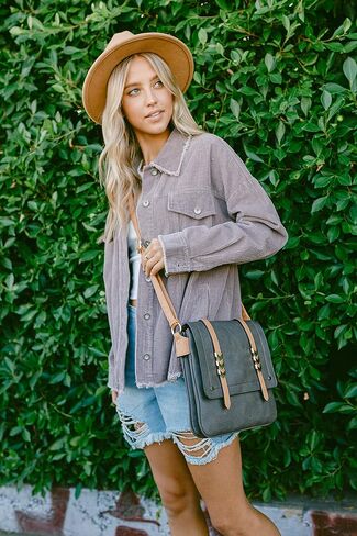 ALYSSA Double Compartment Large Flapover Crossbody Bag in Kuwait