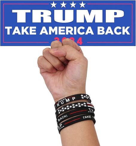 سوار Yangmics Direct 4 Trump Keep America Great for President 2020 من السيليكون - أساور معصم تحفيزية ملهمة - هدايا للبالغين من الجنسين للرجال والنساء والأولاد والبنات in Kuwait