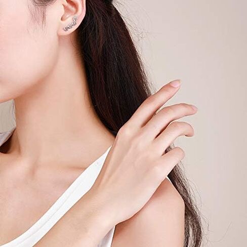 Paw Ear Cuff Wrap Crawler Climber Earrings for Women Teen Girls Sterling Silver Studs Clip On Cute Dog Cat Pin Hypoallergenic Jewelry in Kuwait