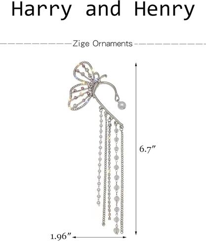 Butterfly Ear Cuff Zircon Butterfly Earrings for Women No Piercing Butterfly Wrap Earrings Dainty Butterfly Cartilage Earrings Gifts for Her in Kuwait