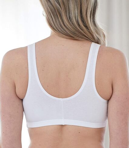 Bestform 5006014 حمالة صدر رياضية مريحة غير مبطنة من القطن القابل للتمدد مع إغلاق أمامي in Kuwait