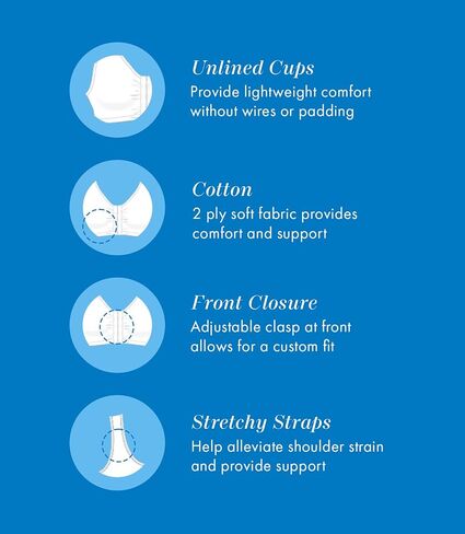 Bestform 5006014 حمالة صدر رياضية مريحة غير مبطنة من القطن القابل للتمدد مع إغلاق أمامي in Kuwait