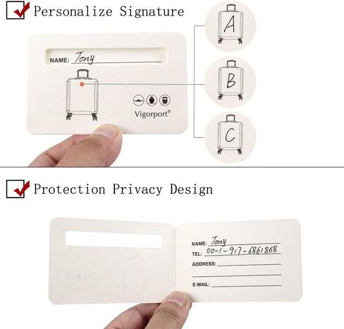 بطاقات الأمتعة المصنوعة من السيليكون مكونة من 4 قطع مع بطاقة هوية الاسم من Vigorport in Kuwait