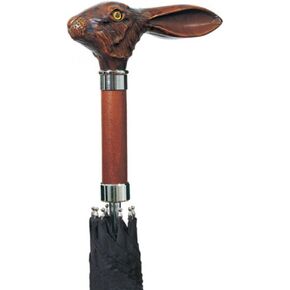 جاك رابيت مقبض خشب الزان الإيطالية ذاتية الفتح مظلة مع غمد in Kuwait