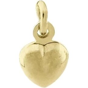 14kt Yellow Gold 7.2mm Puffed Heart Dangle Charm Drop for Bracelet Earrings or Small Pendant, 14kt Yellow Gold, No Gemstone in Kuwait