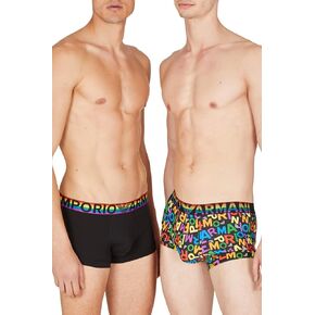 Emporio Armani Men Boxer Shorts Underwear Rainbow - Black in Saudi Arabia