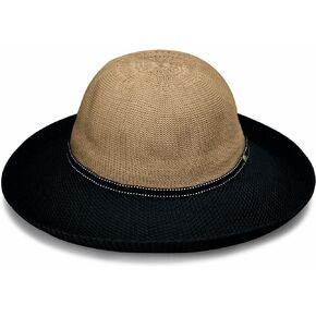 شركة Wallaroo Hat - قبعة فيكتوريا للسيدات ذات اللونين - حماية من أشعة الشمس بعامل حماية من أشعة الشمس 50+، مقاس قابل للتعديل لمقاسات التاج المتوسطة in Kuwait