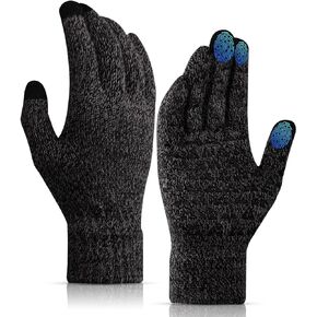 joyliveCY Winter Gloves, Gloves For Cold Weather, Touch Screen Anti-Slip Fleece Lined Soft Knit Gloves For Men Women