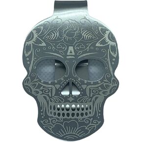 Stainless Steel Skull Money Clip Wallet Front Pocket - Practical, Slim, Cash & Business Card Clamp Holder Gift for Men, Women in Saudi Arabia