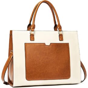Telena Laptop Tote Bag for Women, 15.6 Inch Shoulder Tote Bag Leather Briefcase for Women, Large Capacity Handbag Bags in Kuwait