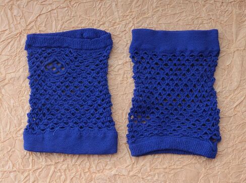 Ruwado 3 Pairs Fingerless Fishnet Gloves Neon Vintage Short Mesh Gloves for Women Girls Dress Up 70s Parties Costume in Saudi Arabia