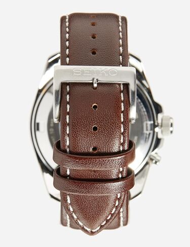 Seiko Herren-Uhr Kinetik Edelstahl mit Lederband in Saudi Arabia