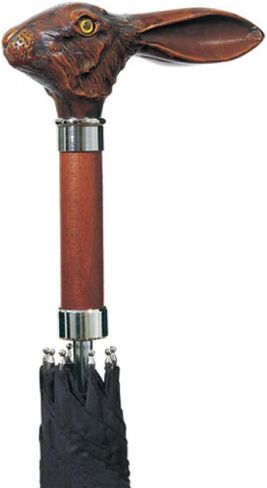 جاك رابيت مقبض خشب الزان الإيطالية ذاتية الفتح مظلة مع غمد in Kuwait