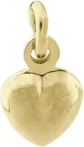 14kt Yellow Gold 7.2mm Puffed Heart Dangle Charm Drop for Bracelet Earrings or Small Pendant, 14kt Yellow Gold, No Gemstone in Kuwait