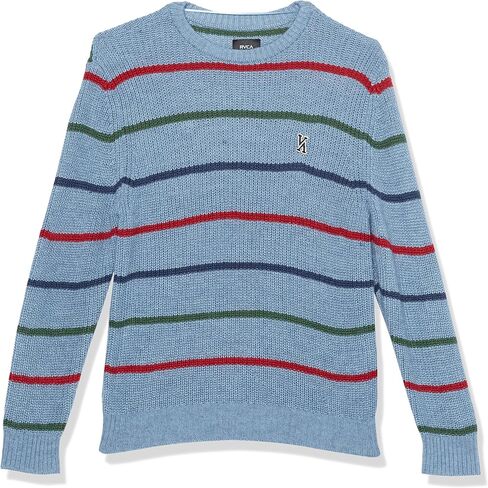 RVCA Boys' Fall Long Sleeve Crew Neck Sweater Stripe Tee Shirt in Saudi Arabia