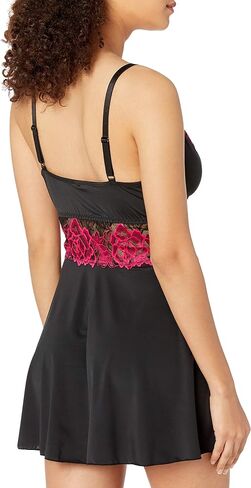 Coquette Women's Microfiber and Rose Lace Chemise in Saudi Arabia