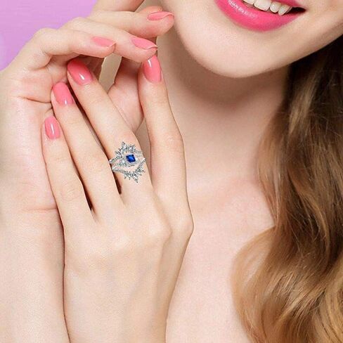 Uloveido Women's 925 Sterling Silver Marquise Cut Cubic Zirconia Wedding Engagement Ring Enhancer Y530 in Saudi Arabia