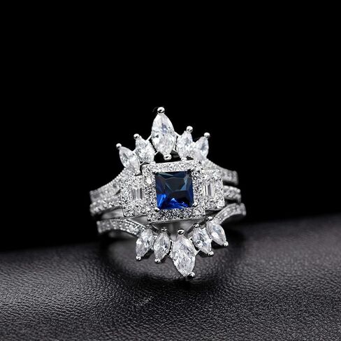 Uloveido Women's 925 Sterling Silver Marquise Cut Cubic Zirconia Wedding Engagement Ring Enhancer Y530 in Saudi Arabia