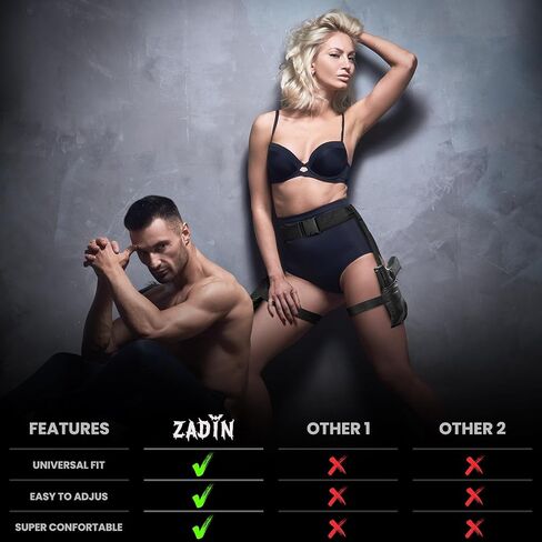 Lethal Lace: The Women's Black Widow Costume Belt with Gun Holster and Leg Accessories - Inspired by Lara Croft - Tomb Raider Costume in Kuwait