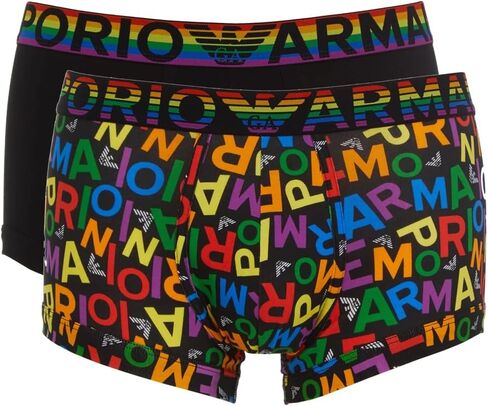 Emporio Armani Men Boxer Shorts Underwear Rainbow - Black in Saudi Arabia